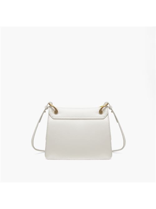 drilled logo med.shoulder bag tumbled leather cream La carrie | 141P-BM-330-TBL/CRECREAM